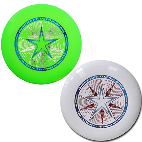 Discraft 175 Gram Ultra Star Sport Disc - 2 Pack (White & Green)