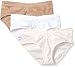 Warner's Women's Body Heaven Cotton Lace Hipster 3 Pack Panty, White/Toasted Almond/Body Tone Polka Dot, L