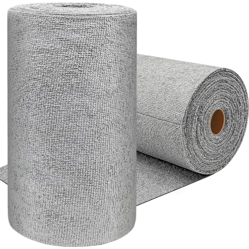 Whkvnng 75 Pack Microfiber Cleaning Cloth Roll Reusable Washable Ultra Tear Away Microfiber Towels Absorbent Rags Drying Dishcloths for Car Home Garage or Shop Kitchen(Grey)