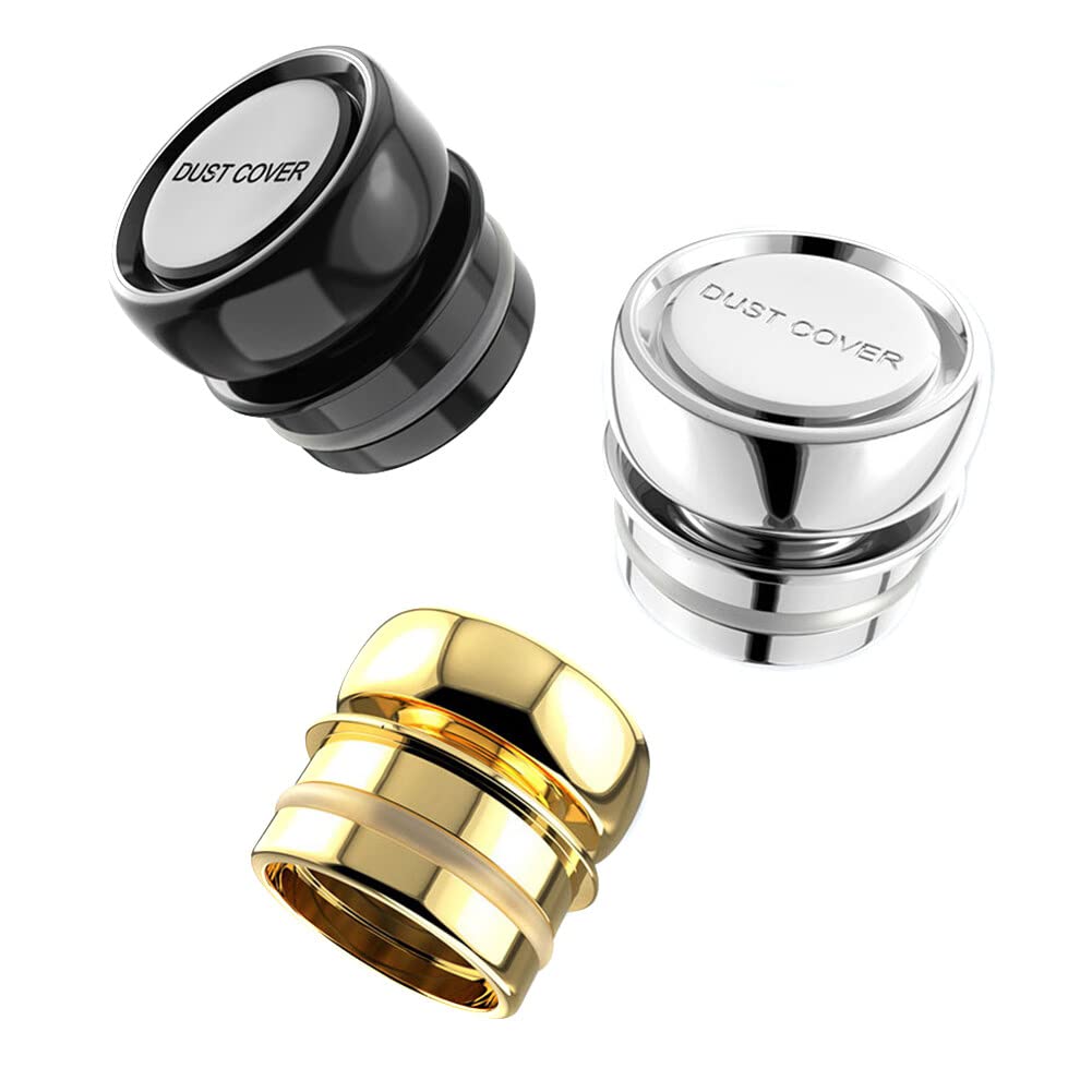 Tappo Copertura Accendisigari Auto In Metallo - Antipolvere E Impermeabile Per Presa 12V - Argento/Oro/Nero