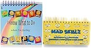 I Know What to Do Cards for Taking Control of Your Feelings/Emotions and Mad Skillz A Thoughts and Emotions Sentence Completion Card Game Bundle