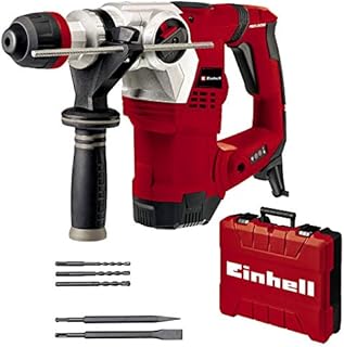 Einhell TE-RH 32 4F Rotary Hammer Drill Kit | SDS Plus 4-in-1 Drill - Drilling / Pneumatic Impact Drilling / Chiselling With and Without Lock | 1050W, 5 Joule Impact Force, Anti-Vibration System