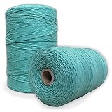 Durable Loom Warp Thread (Turquoise), 8/4 Warp Yarn (800 YARDS), Perfect for weaving: carpet, tapestry, rug, blanket or pattern - Warping thread for ANY LOOM
