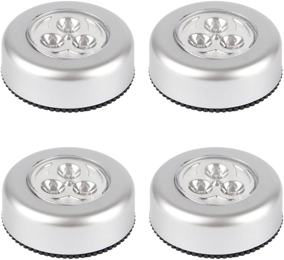 LNJBABAO 4 Pieces Touch Light Led Battery Lights Battery Push Lights