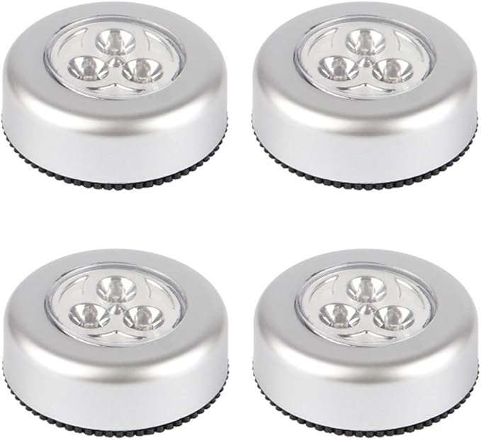 LNJBABAO 4 Pieces Touch Light Led Battery Lights Battery Push Lights