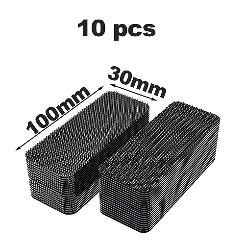 20-Piezas-10-Pares-Belcro-Adhesivo-Doble-Cara-FuerteBelcro-Adhesivo-FuerteBelcro-Adhesivo-Doble-Carapara-el-HogarOficinaAutomovilEscuelaRectangulaReutilizableNegro310cm