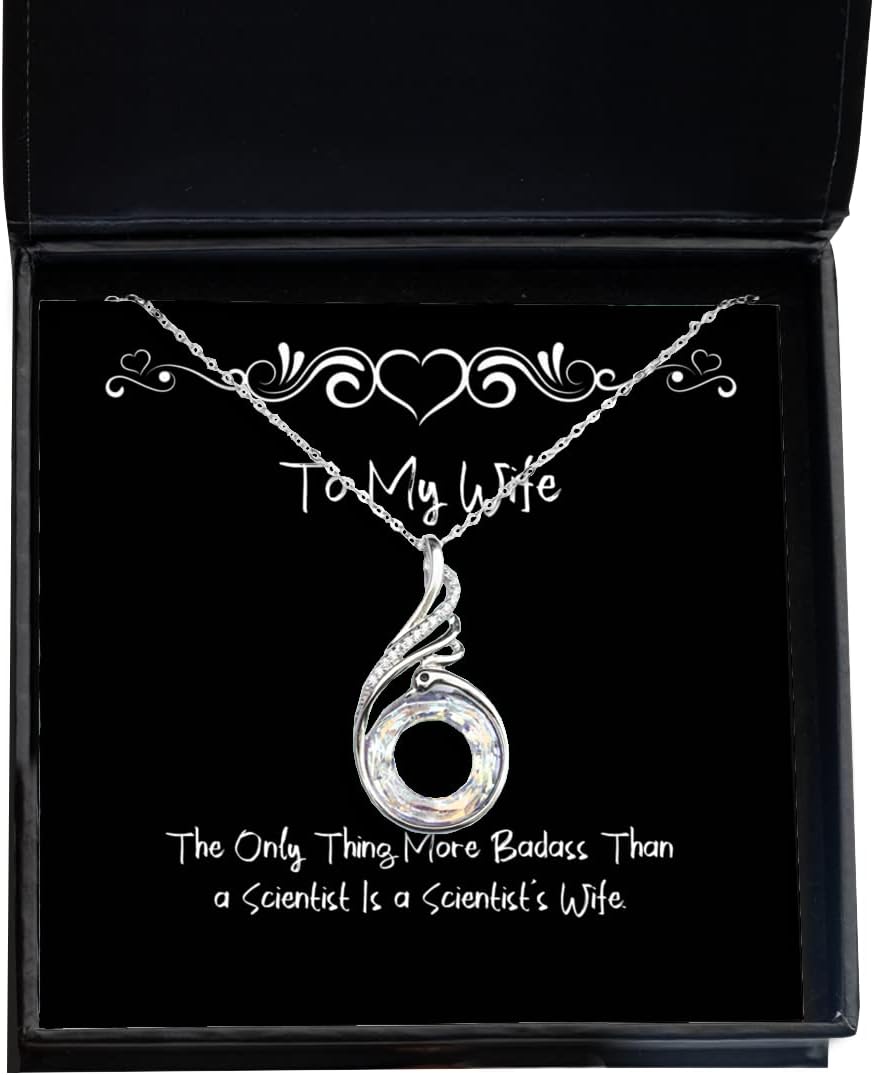 Unique Idea Wife, The Only Thing More Badass Than a Scientist is a Scientist's, Best Christmas Rising Phoenix Necklace from Wife