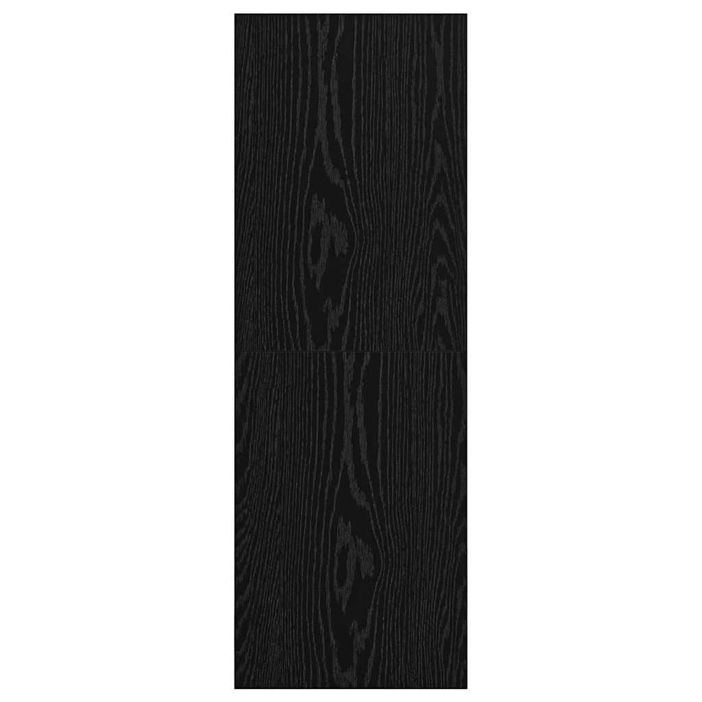 TV-Schrank Schwarz Eichen-Optik, 37x37x107 cm Holzwerkstoff, Wandmontiertes Design, Modernes Media Center für Wohnzimmer, Schlafzimmer, Flur