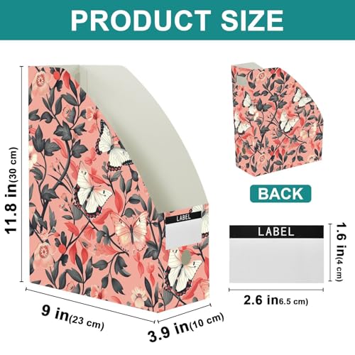Boîtes de rangement pour magazines de style William Morris premium rustique - 4