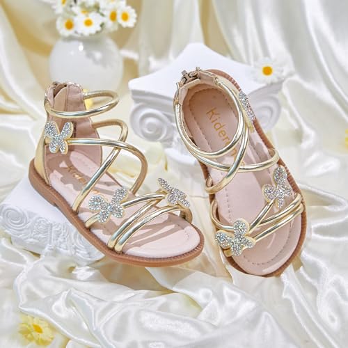 Image of Kiderence Toddler Flower Girl Sandals Open Toe Dress Shoes Wedding Party