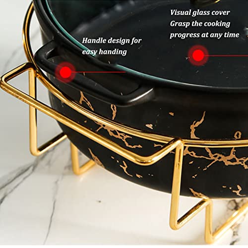 Chafing Dish Buffet-Set, Keramik-Chafer Und Buffetwärmer-Set Mit Marmorimitat-Finish Für Buffet/Hochzeitsfeier/Catering-Events/Bankett (Grün L) – Bild 7