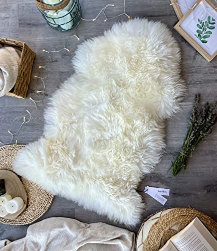 Woolies - Alfombra de Piel de Oveja Cordero 100% Natural – Pelo Largo,...