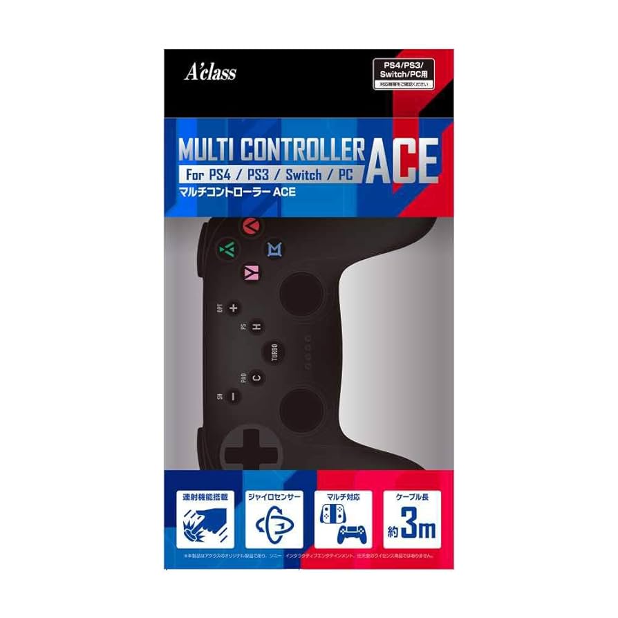 PS4/PS3/Switch/PC対応 マルチコントローラーAce メタルレッド ヨドバシ.com - アクラス SASP-0523 [PS4/PS3/Switch/PC対応
