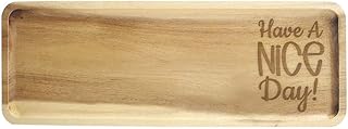 Have A Nice Day Wooden Serving Platter for Friends Family Food Holder BBQ Buffet Gifts