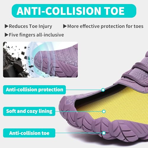 Image of Barefoot Shoes Women Men Minimalist Zero Drop Wide Toe Box Water Shoes Hiking Barefoot Footwear Unisex Sneakers for Workout Cross-Trainer Walking Running Camping Grounding Beach Weightlifting Sport