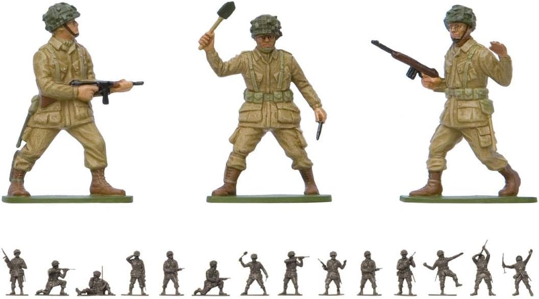 Airfix Model Figures Set - A02711V WWII U.S. Paratroops - Model Building Kit Accessories, Plastic Model Kits for Adults & Children 8+, Set Includes 14 Unpainted Figures - Accessory for Dioramas