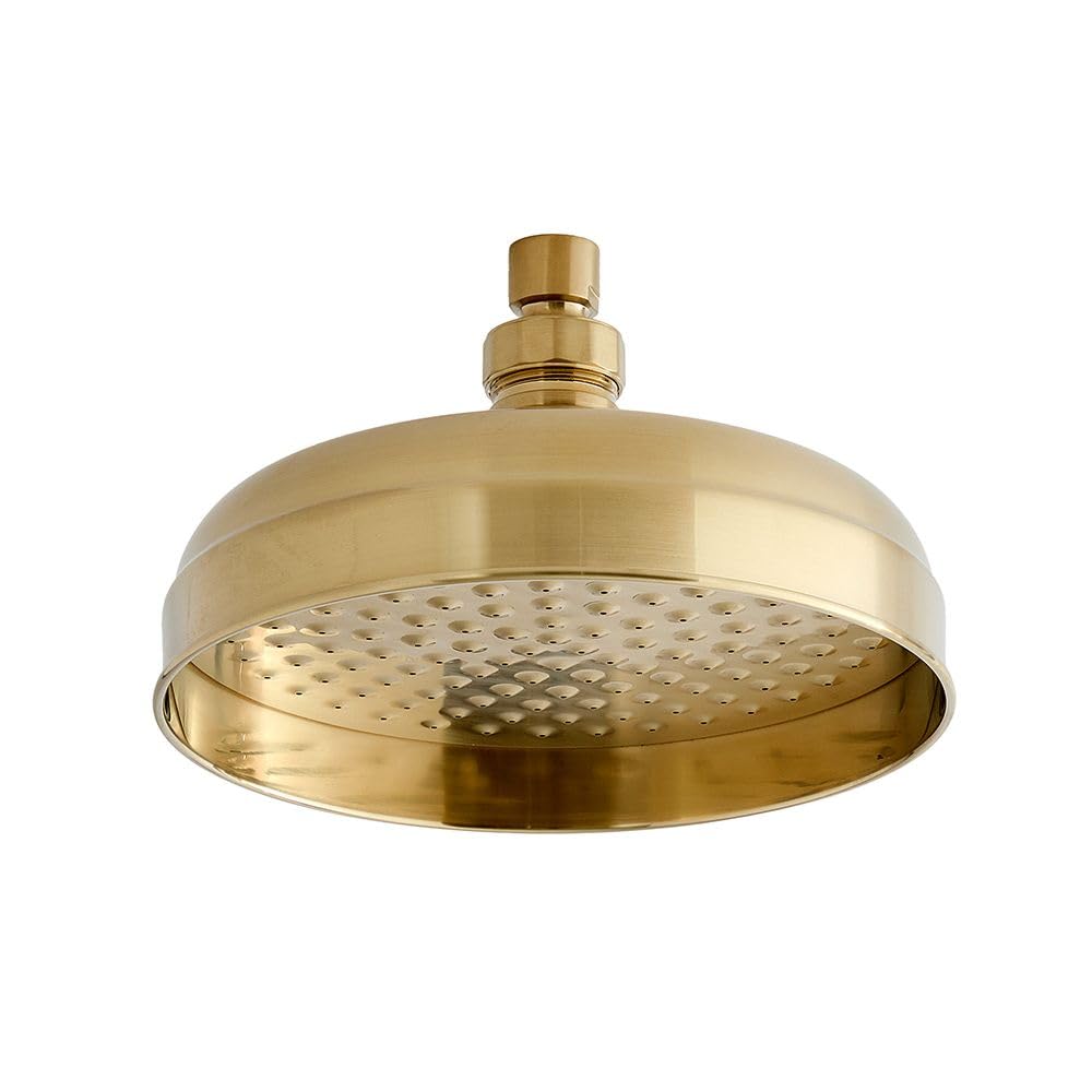 Milano Brushed Brass Elizabeth 205Mm Round Rainfall Shower Head