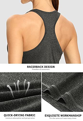 Air Curvey Workout Tank Tops for Women Yoga Racerback Tanks Athletic Quick Dry Activewear 4 Pack - Image 3
