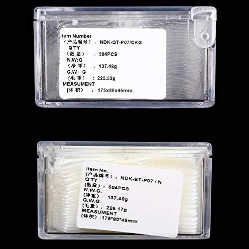 Andoer 504pcs pontas de unha de estilete médio longo capa completa forma de amêndoa unhas falsas pon