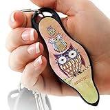 MUNIO Self Defense Keychain – Lightweight, Stylish & Portable Safety Tool for Women & Men – Non-Lethal Kubotan, Easy to Use, TSA Approved – Made in USA – Triple Hoot Design