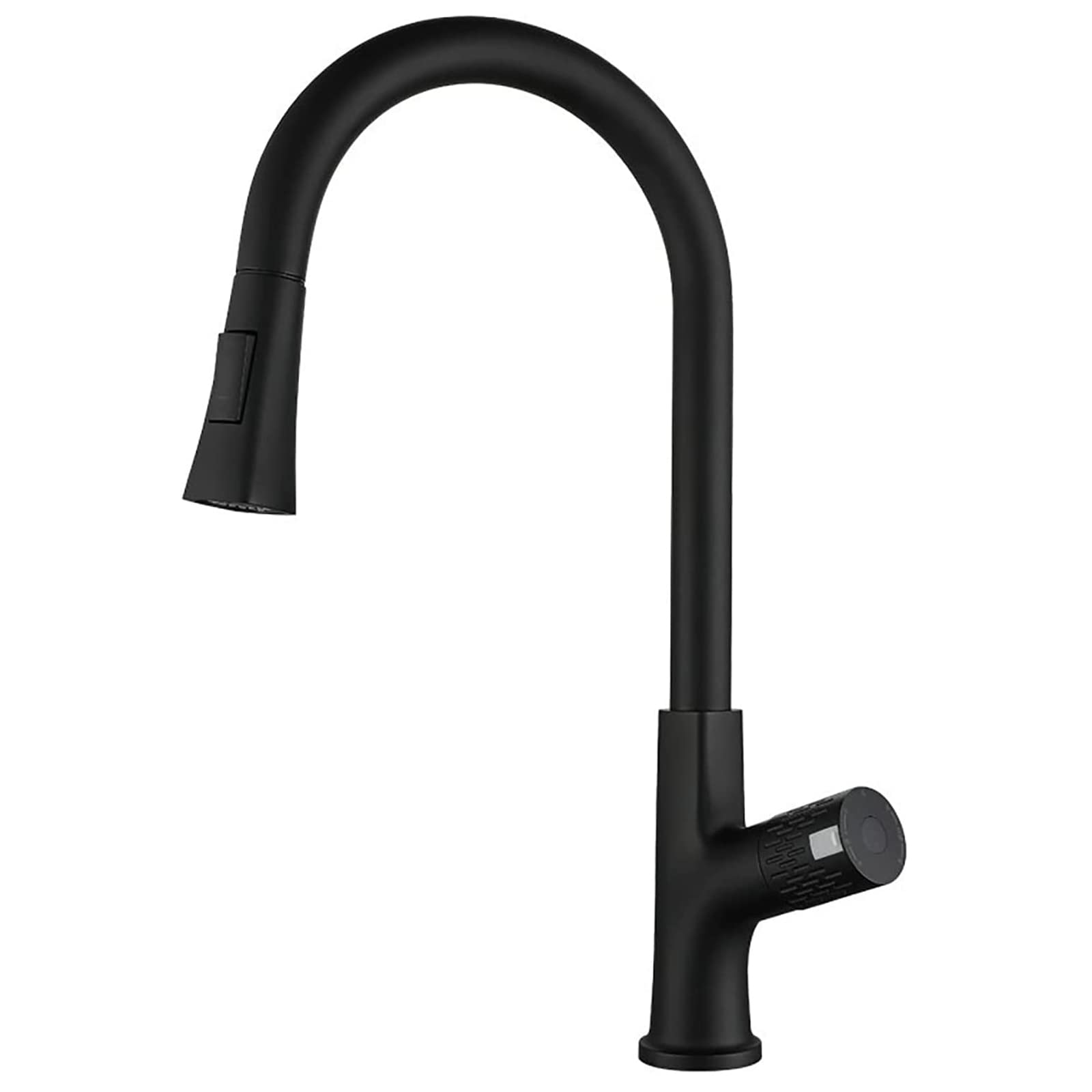HADECOLL Matte Black Smart Touchless Kitchen Faucet Induct Sensor Pullown Sprayer Swivel Mixer Tap Single Handle With 2 Spray M For Effortless Cleaning