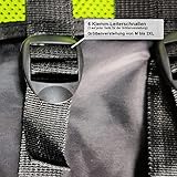 EXPLOSIV Reflektierende Multi-Taschen Security Sicherheitsweste, Größe M-2XL (verstellbar), navy-yellow (Hundeführer)
