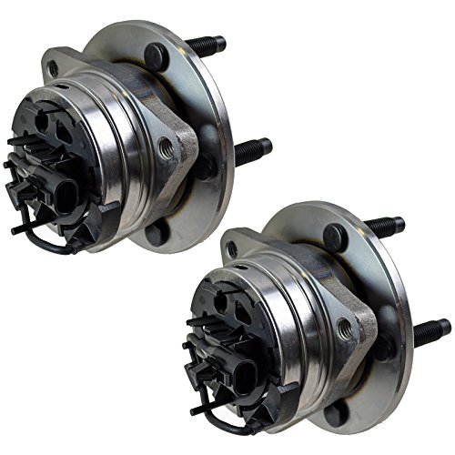 Image of TRQ Front Wheel Bearing and Hub Assembly Set 2 Piece Compatible with 04-05 Chevrolet Malibu with 4 Wheel ABS Brakes 06-07 Malibu 08-12, 08-10 Cobalt SS 08-10 HHR SS
