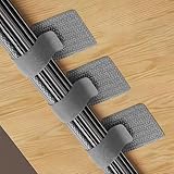 10 Pcs Adhesive Hook and Loop Cable Ties – Reusable Cord Organizer Straps for Desk, Home & Appliances – Self Adhesive Wire Management for USB & Power Cords, Grey