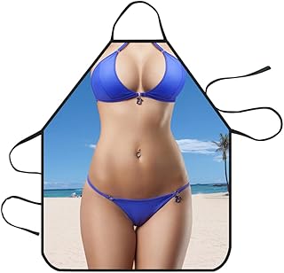 [PARTISAN] 2タイプ おもしろエプロン ユニーク コスプレ ビキニ 筋肉 ムキムキ ボディ 景品 ジョークグッズ パーティーグッズ クリスマス 忘年会 プレゼント キッチン BBQ バーベキュー 料理 調理 ギャグ 面白い