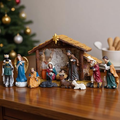 Juego de figuras natividad compacto para revivir la tradición familiar 4