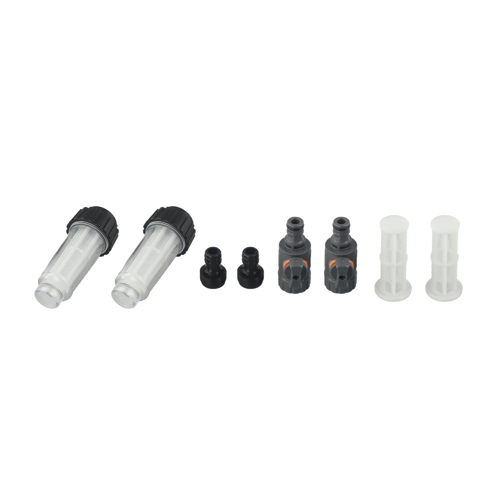 Paquete de 2 filtros de Agua de Alta compatibilidad para Autocaravana, yate, jardín, Lavadora a presión con válvula de Flujo Ajustable