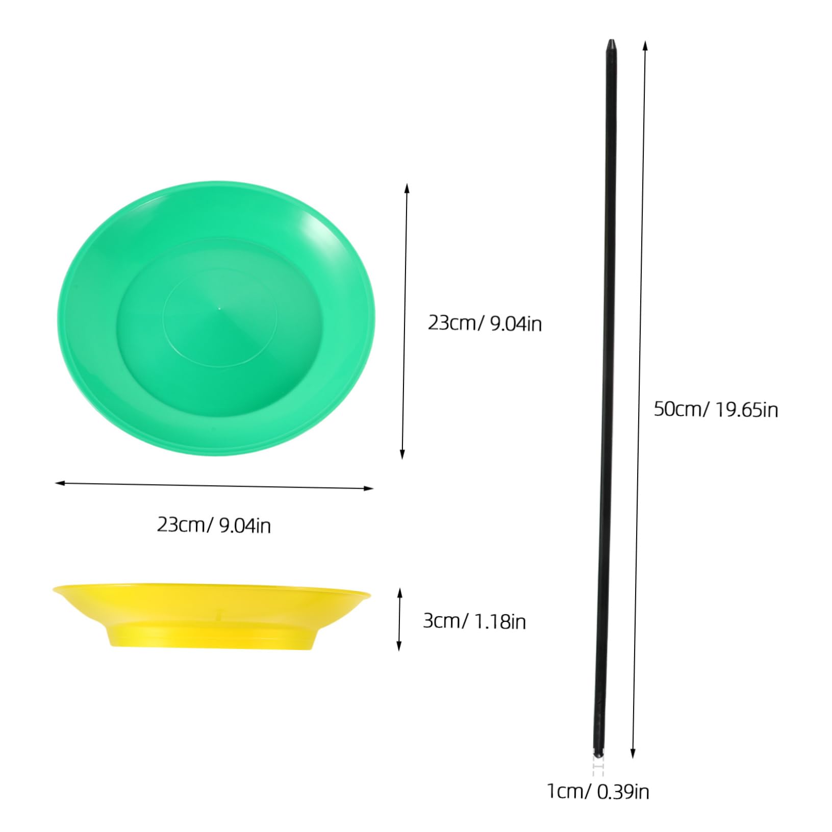 SUPVOX Beginner Juggling Kit 2pcs Juggling Plate Set Sticks Circus Accessories for Boys and Girls Party Supplies