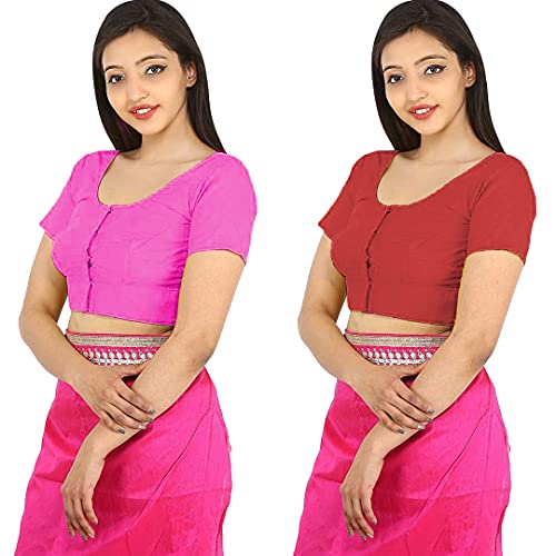 Image of Namita Women's Rubia Cotton Solid Half Sleeve Blouse