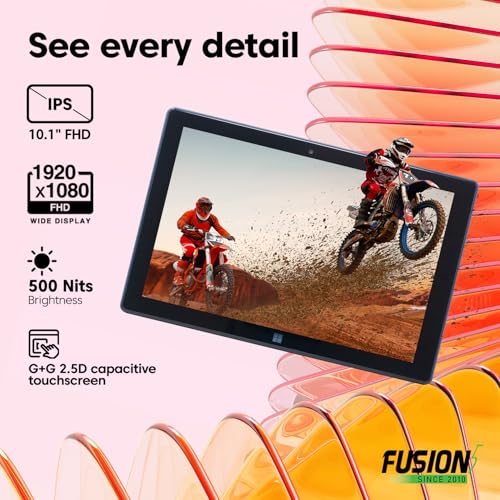 Image of Fusion5 Built in USA 10.1 inch Windows 11 Tablet PC (March 2026 Release) - 12GB RAM, 256GB SSD, 13th Gen CPU, Full HD Windows Tablet Computer, USB C, HDMI - 2 Year Full Warranty with Accidental Damage