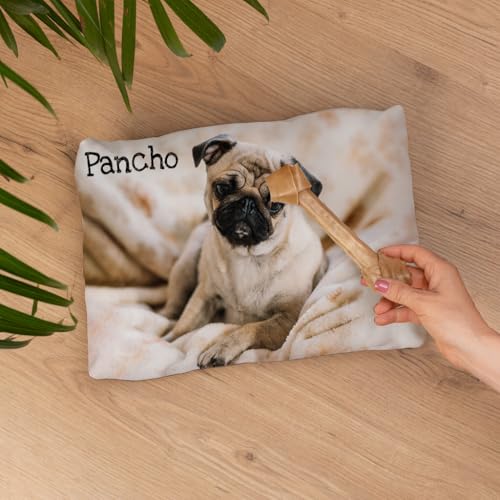 Wanapix | Cuccia Personalizzata per Gatti con Foto e Nome | 58x42 cm | Lavabile | Impermeabile | Lettini personalizzati per cani