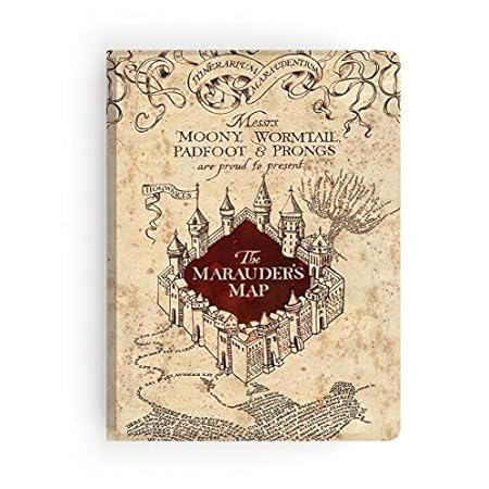 Paper House Productions Harry Potter 8" Foil Accent Soft Cover Journal with Satin Ribbon Page Marker - Marauder's Map Paper House Productions Harry Potter 8" Foil Accent Soft Cover Journal with Satin Ribbon Page Marker - Marauder's Map