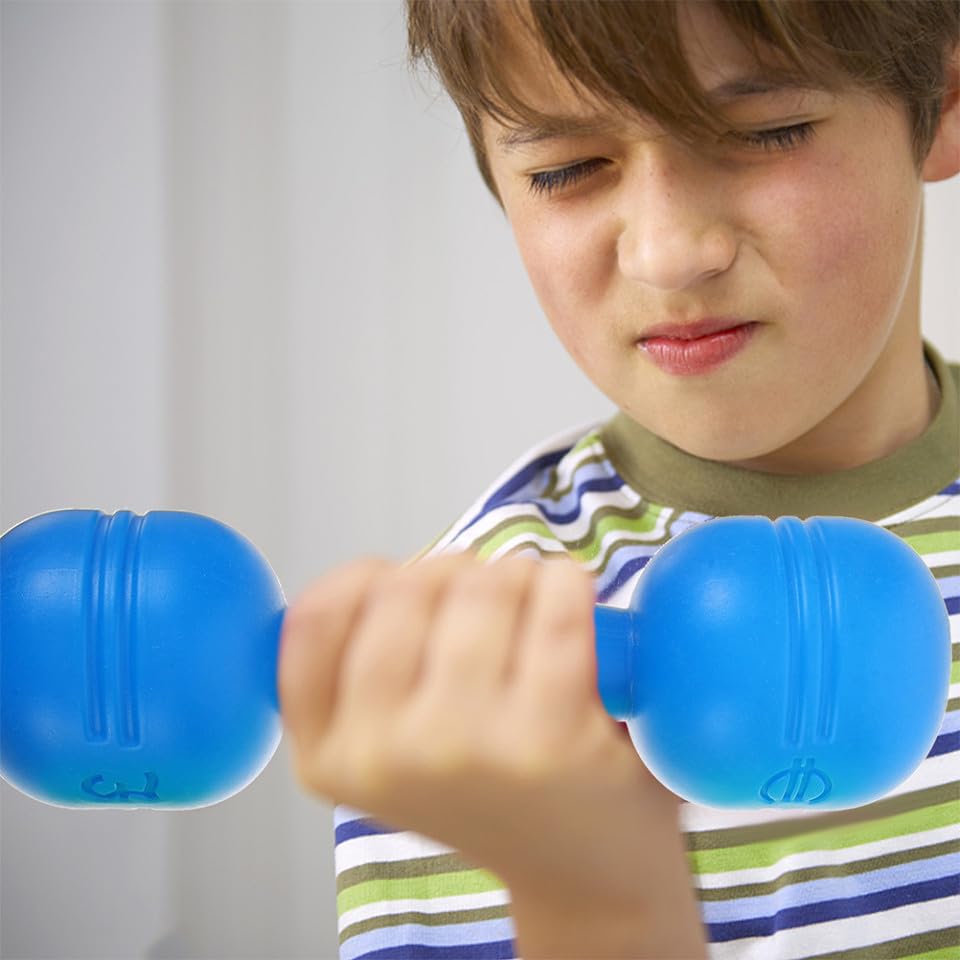 Mancuernas de PVC infantiles con mango ergonómico y sonido estimulante para niños 5