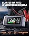 5000A Starthilfe Powerbank mit 150PSI Kompressor, 12V Auto Starthilfe Powerbank für 12 V(Bis zu All Benzin und 9.0L Dieselmotor)，Booster Auto Starthilfe mit Taschenlampe, Zwangsstart, Handschuhe