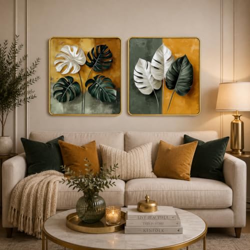 Image of RANDOM Premium Square Wall Painting Set of 2, 38 x 38 cm (Premium painting set of 2)