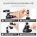 Tomat Pocket 3 Suction Cup Mount, Car Mount Windshield Window Dash Holder Kit with Expansion Adapter for DJI Osmo Pocket 3 Accessories