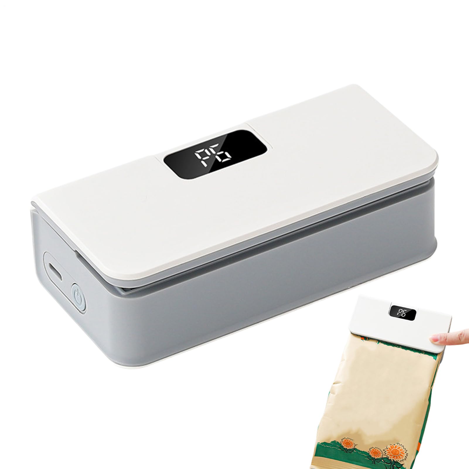 Mini Snack Sealer - Handheld Bag Closing Device for Travel Use | Heat Resistant ABS Housing with Instant Thermal Press System, Compact Storage Food Saver Tool for Outdoor 4.92x2.48x1.57 in
