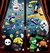 DURINM 126PCS Halloween Finestre Vetro Adesivi per Finestre Vetrine Gatto Pipistrello Fantasma Vetrofanie Elettricità Statica Sticker Accessori Halloween