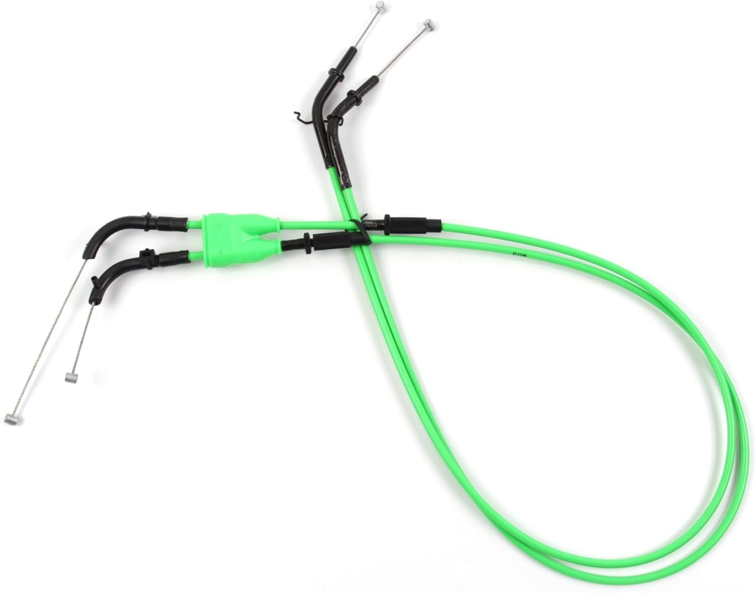 Arashi Throttle Cable for Kawasaki Ninja ZX6R 2007-2008, Stainless Wire Line and Rubber Motorcycle Replacement Accessories Parts Green