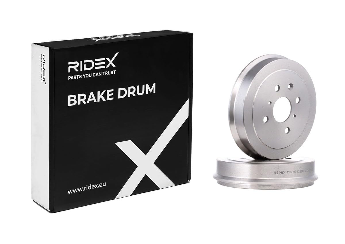 RIDEX 123B0042 2x Tamburo freno Posteriore Compatibilità con TOYOTA AYGO WNB1, KGB1