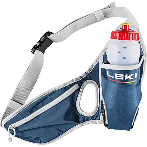 LEKI Drinkbelt Hydration Belt, Dark Denim-Poppy Red-Dawn Blue, One Size, Dark Denim - Poppy Red - Dawn Blue, standard size - Image 2