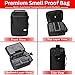 H5 Large Smell Proof Stash Box Set - Premium YKK Zippers - Odor Proof Dog Tested Bag Plus Smellproof Container, 4X Resealable Pouches, Strap, Combo Lock- Smell Proof Case/No Scent Travel Storage Bag