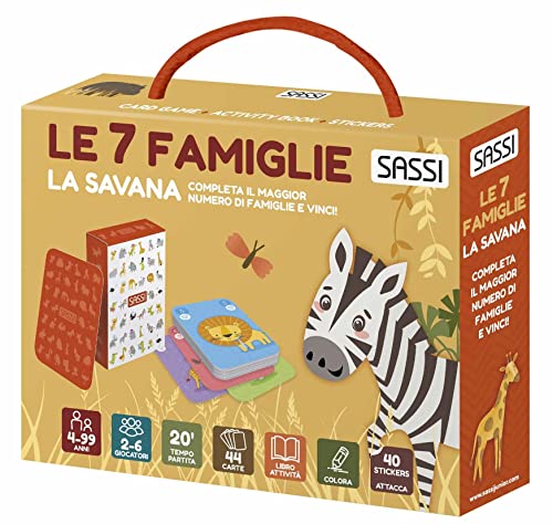 La savana. Le 7 famiglie. Valigetta con carte e stickers. Ediz. a colori. Con 44 Carte. Con 40 Adesiv