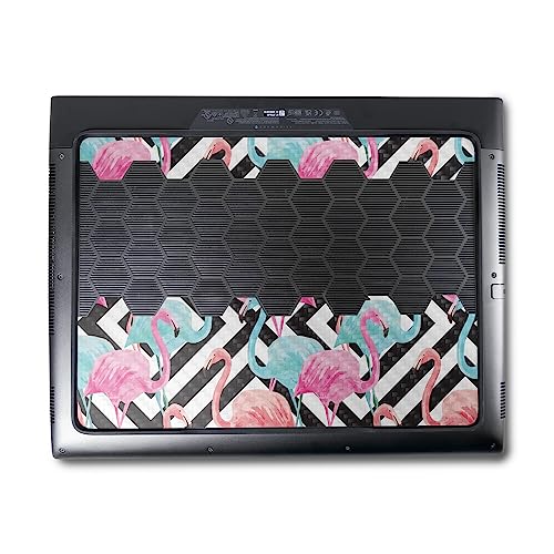 Image of MightySkins Carbon Fiber Skin Compatible with Alienware M18 R1 (2023) Full Wrap Kit - Pop Flamingo | Protective, Durable Textured Carbon Fiber Finish | Easy to Apply & Change Styles | Made in The USA