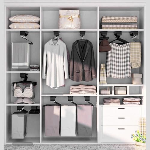 Porte-pantalons extractible haut de gamme gris 500 mm