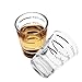Beautyflier Pack of 2 Cocktail Wine Jigger Clear Glass Shot Glasses Drink Spirit Measure Cup For Measurement Bar Party Kitchen Tool (1.5 OZ, 2PCS)